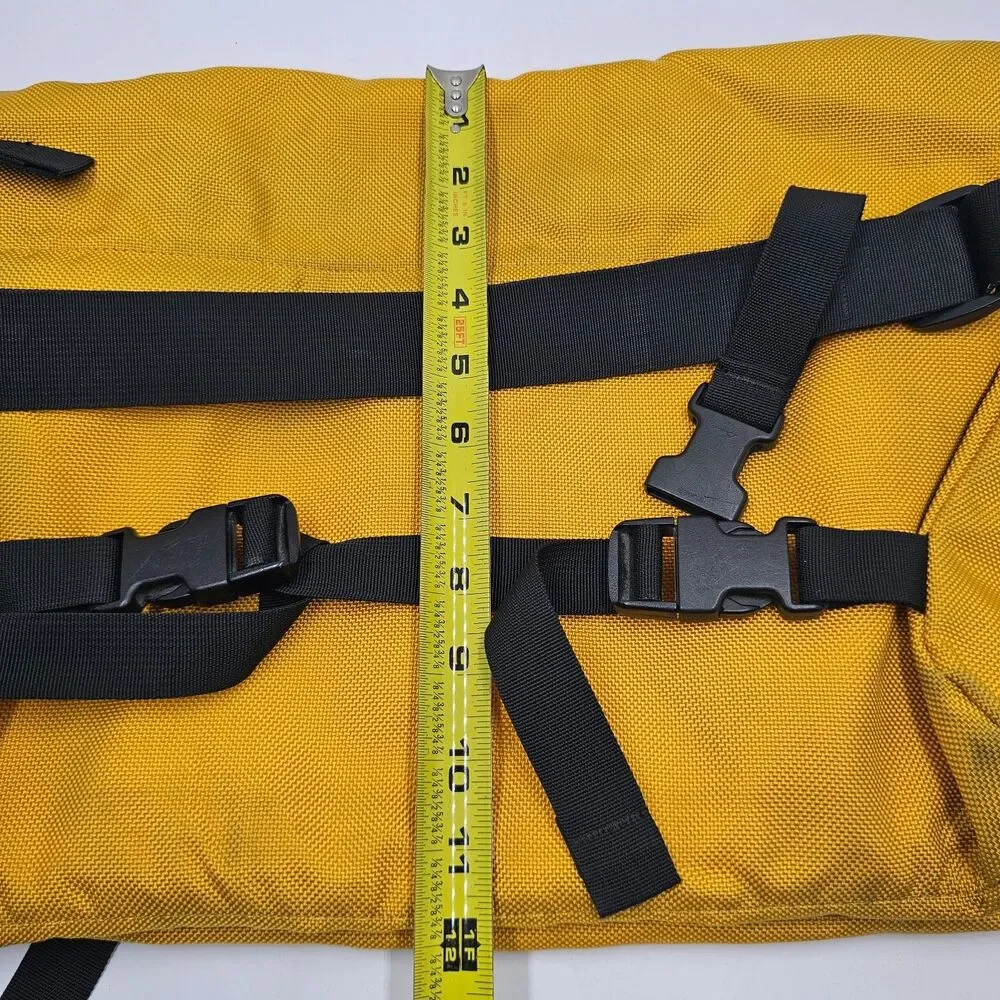 Vintage Patagonia Half Mass Messenger Bag Yellow USA Made European Patches
